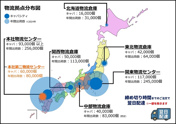 物流拠点分布図